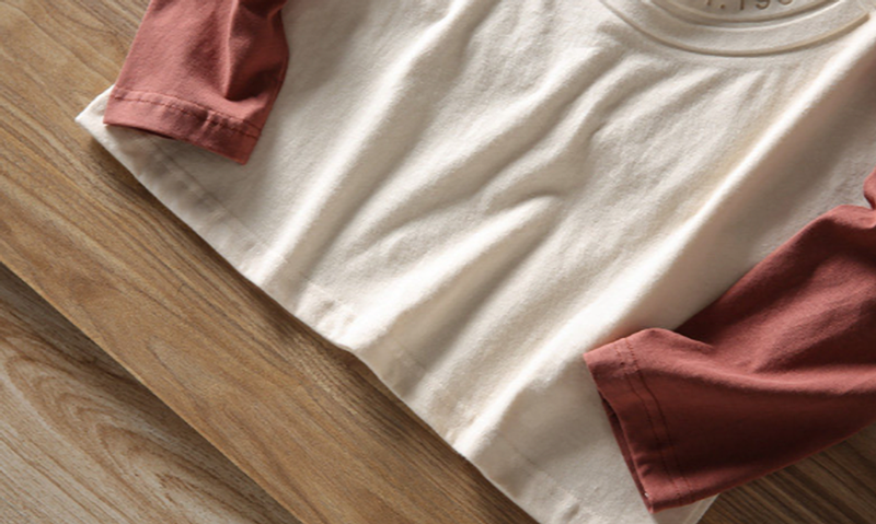 Embroidered Color Block T-Shirt V0934