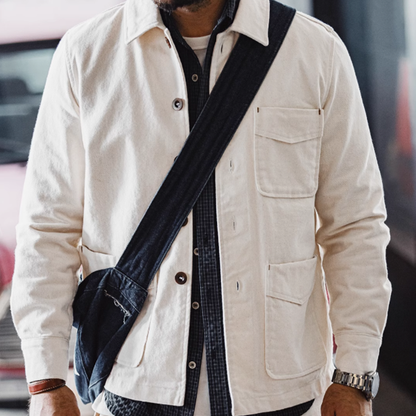 Twill cotton retro corduroy jacket V0279
