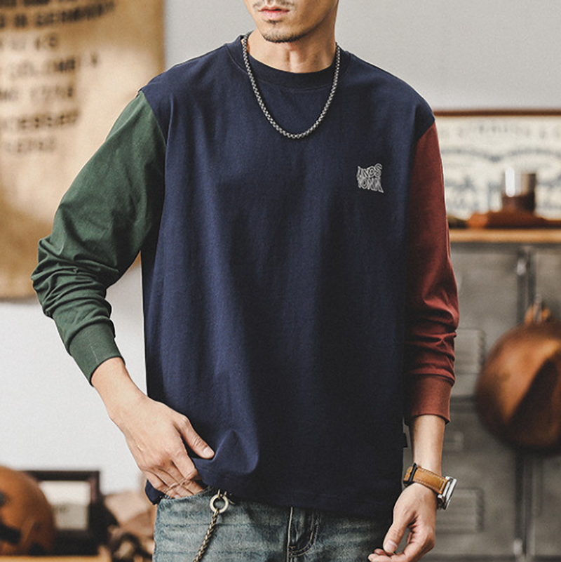 Retro Color Block T-Shirt V0930