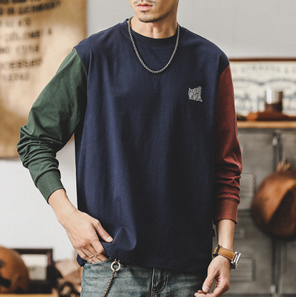 Retro Color Block T-Shirt V0930