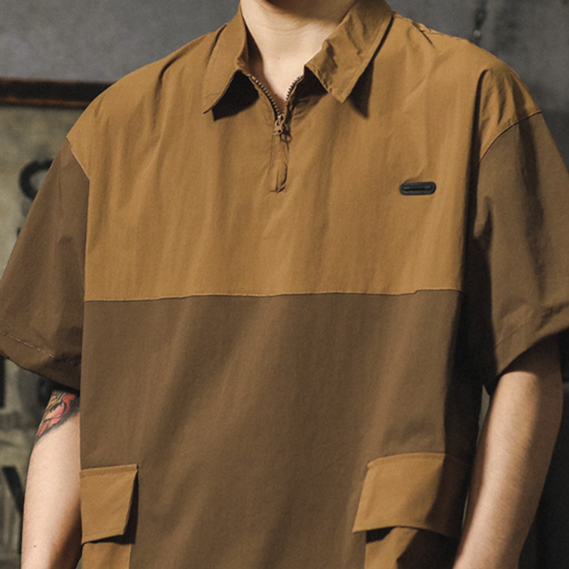 Quick-Dry Color Blocks Shirt V0970