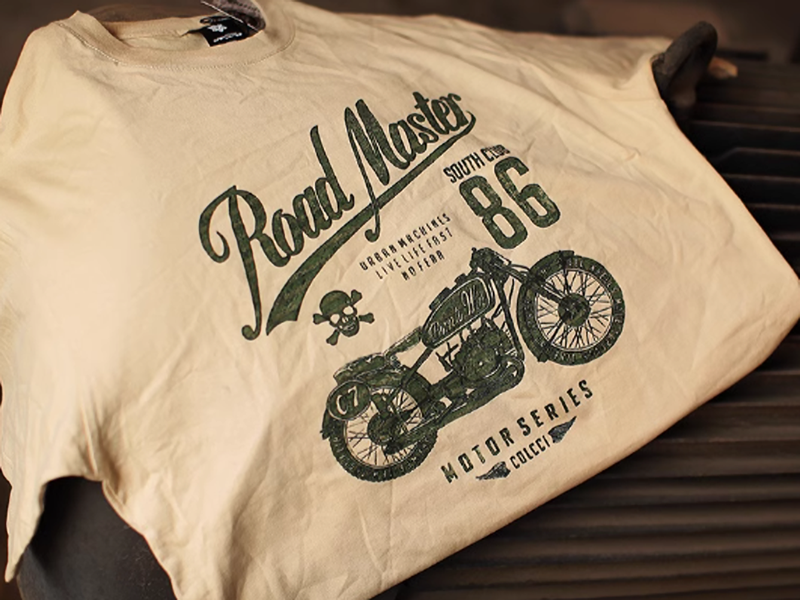 Classic Bike Print T-shirt V0060