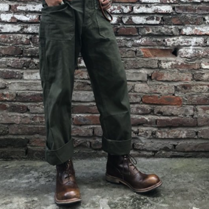 Retro Leather Biker Boots  V0868