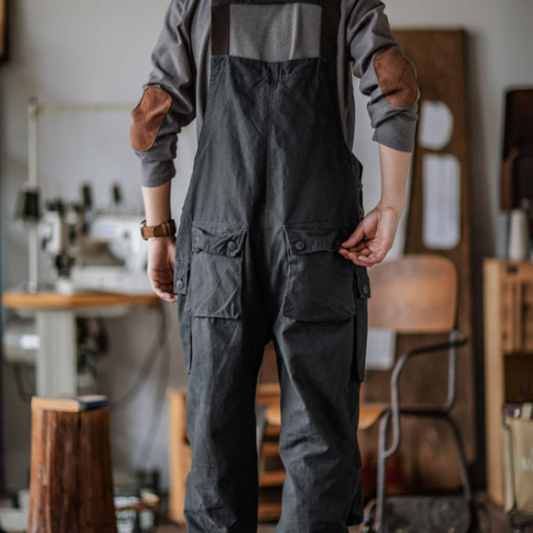 Indigo Canvas Work Overalls V0851