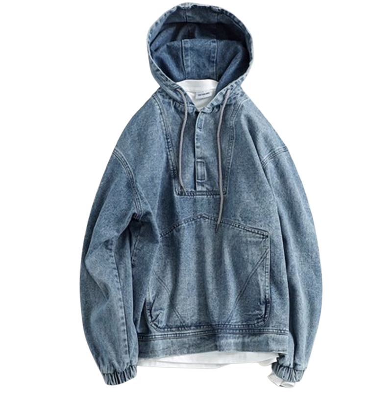 Denim sweatshirt hoodie V0242