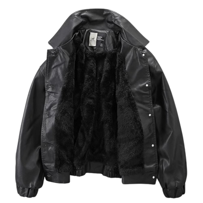 Shoulder patch loose jacket V0144