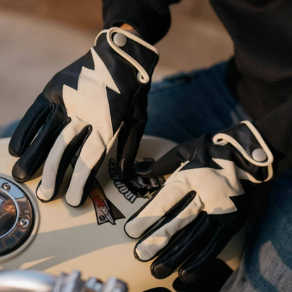 Vintage Leather Motorcycle Gloves V0918