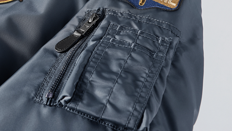 Retro Flight Jacket with Fur Collar V0860