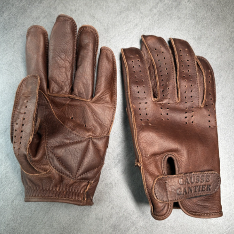 Vintage Leather Motorcycle Gloves V0928