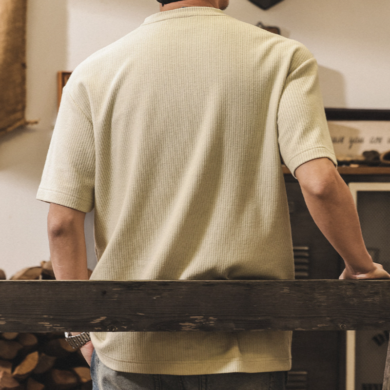 Retro Striped V-Neck T-Shirt V0911