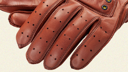 Retro Biker Leather Gloves V0917