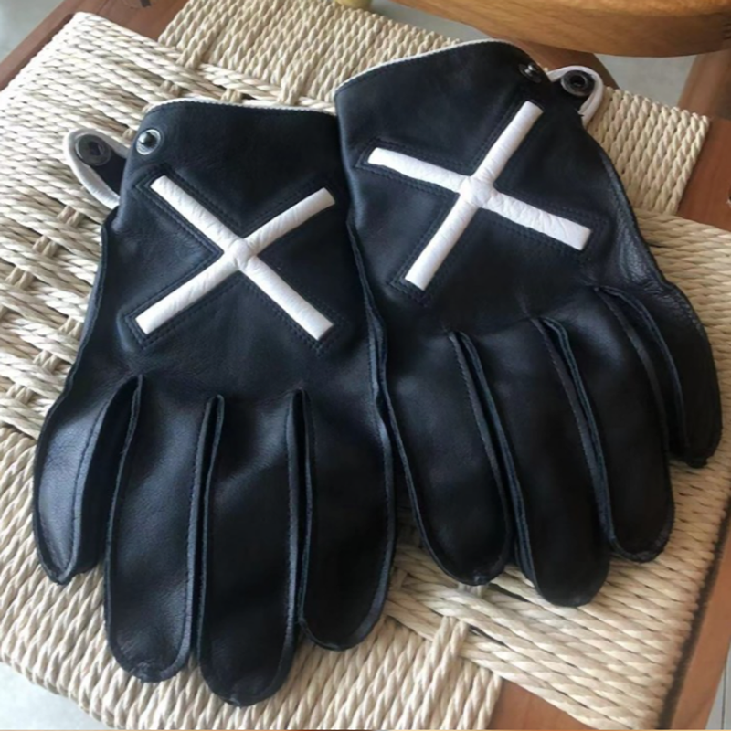 Retro Leather Motorcycle Gloves V0847