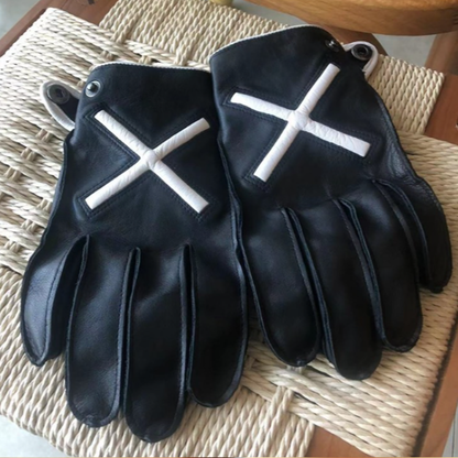Retro Leather Motorcycle Gloves V0847