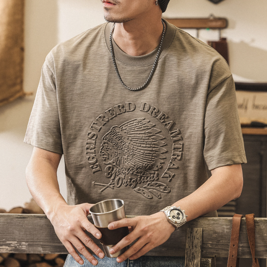 Retro Bamboo Cotton T-Shirt V0910