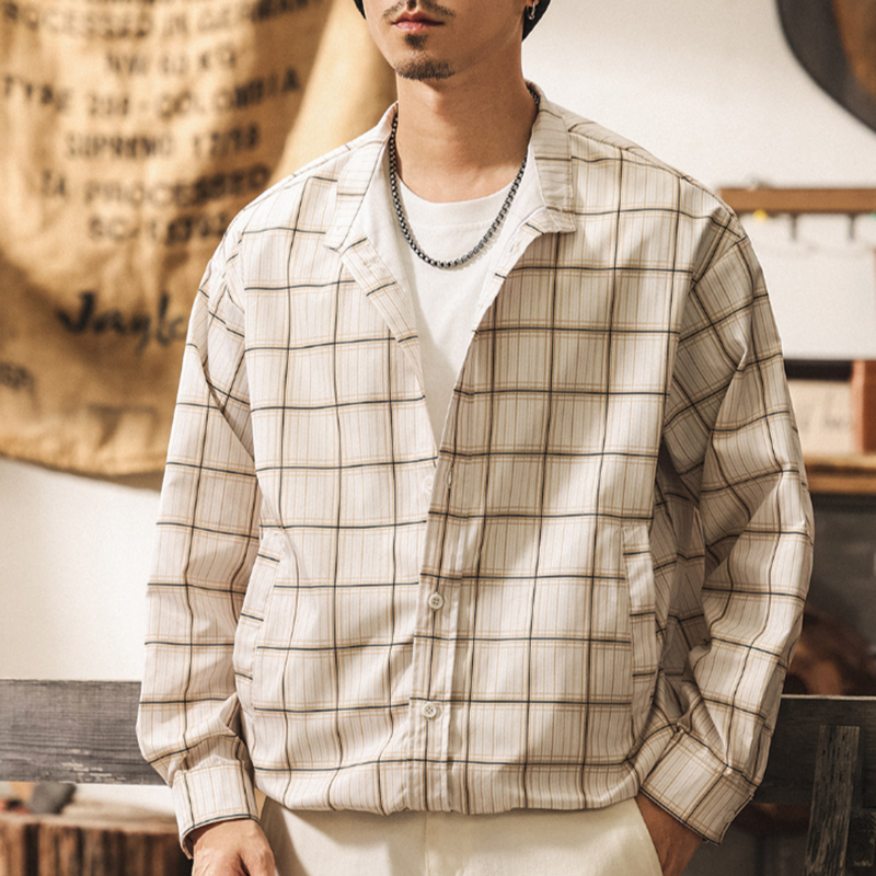 Retro Plaid Shirt Jacket V0912