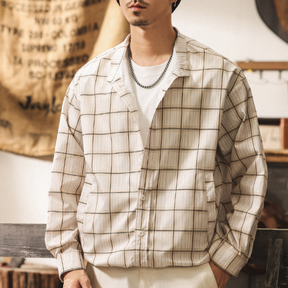 Retro Plaid Shirt Jacket V0912