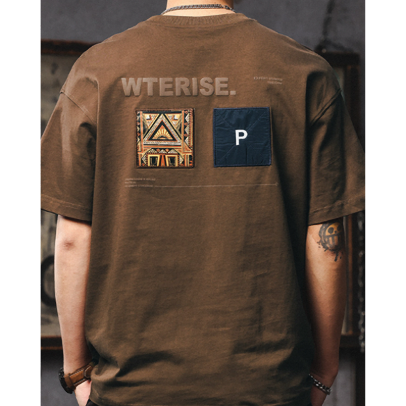 Retro Gangster Cotton T-Shirt V0974