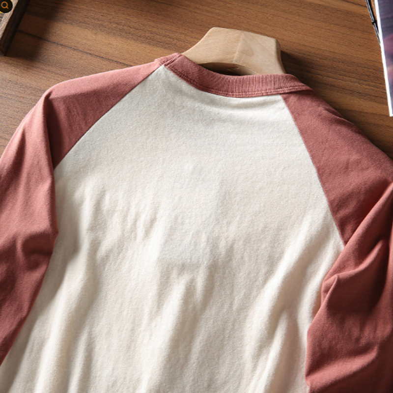 Embroidered Color Block T-Shirt V0934