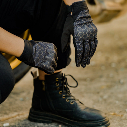 Breathable Retro Motorcycle Gloves V0977