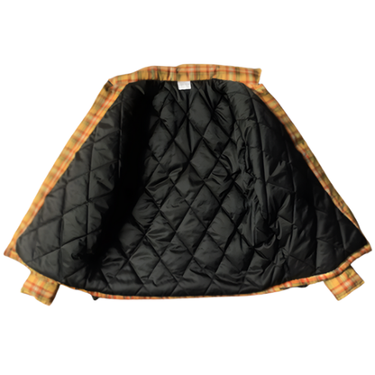 Checked padded jacket V0845