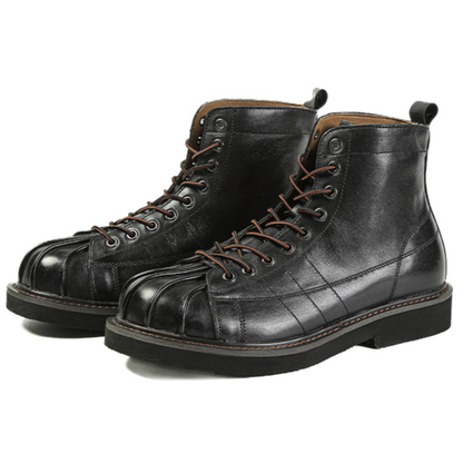 Classic Leather High-Top Boots V1032