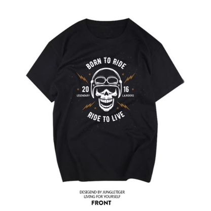 Tune Up Skull Print Tee V0044