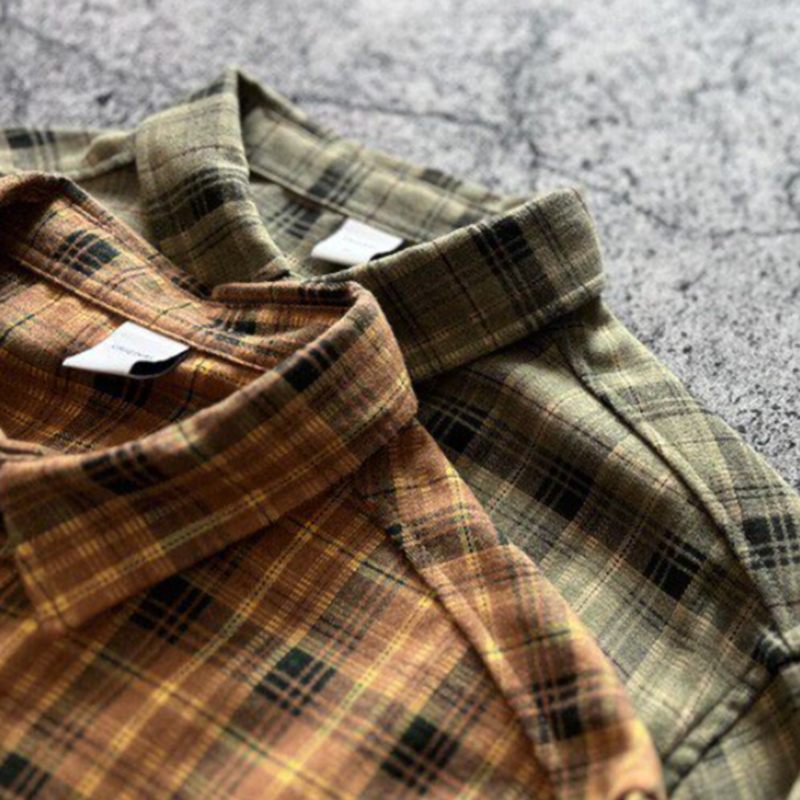 Retro Plaid Casual Shirt V0922