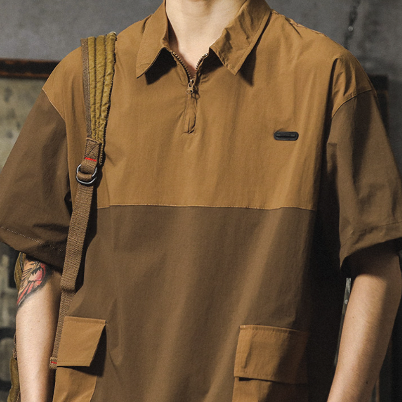 Quick-Dry Color Blocks Shirt V0970