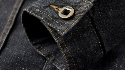 Retro denim fleece jacket V0324