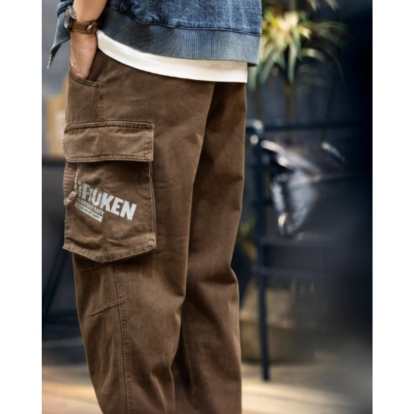 Logo Print Cargo Pants V0207