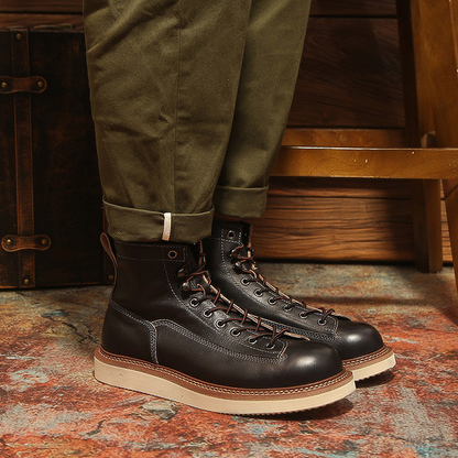 Two-Tone Moc Toe Boot V1037