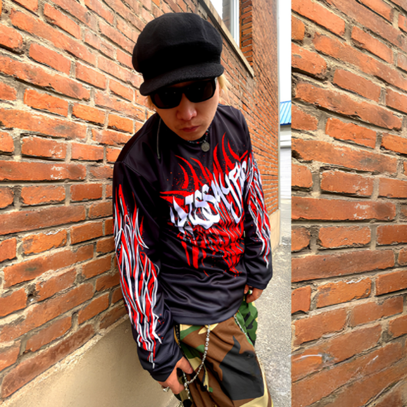 Quick-Dry Graphic Long T-Shirt V1025