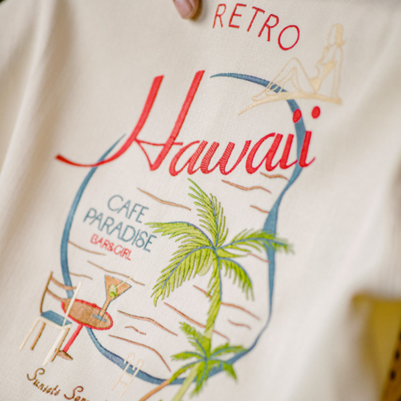 Hawaiian Floral Cuban Collar Shirt V1017