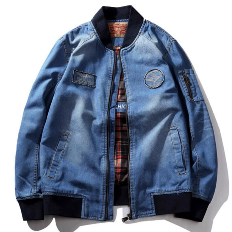 MA-1 denim flight jacket V0326