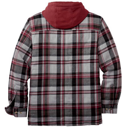 8-color hooded check jacket V0386