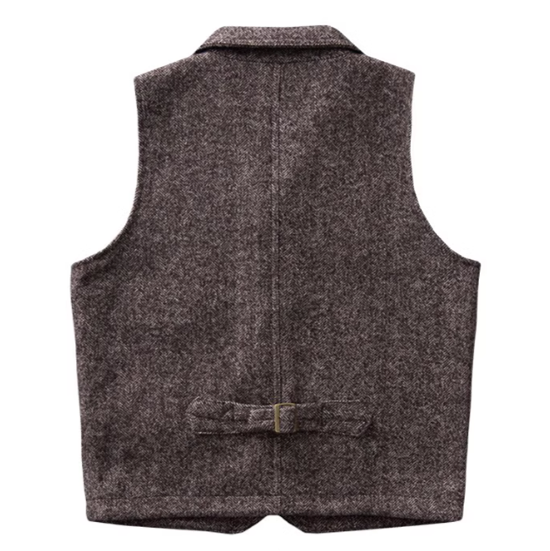 Heavyweight tweed vest V0167