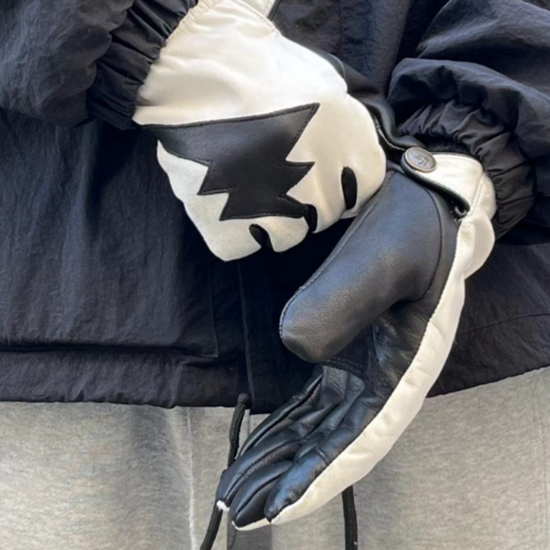 lightning Leather Motorcycle Gloves  V0826