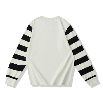 Retro Stripe Long Sleeve Tee V0779