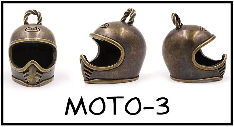 Vintage Copper Moto3 Helmet Keychain V0819