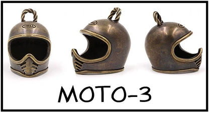 Vintage Copper Moto3 Helmet Keychain V0819