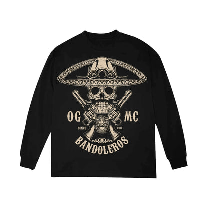 Big size Biker Long Sleeve Tee V0811