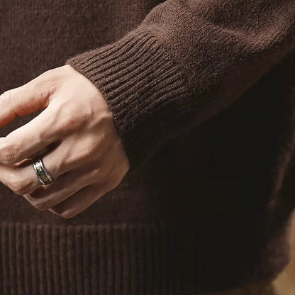Retro Heavyweight Knit Sweater V1073