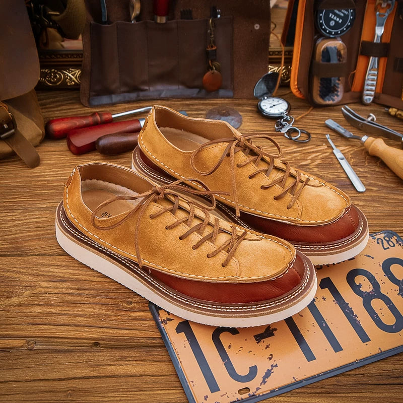 Casual Leather Low-cut Shoes V1033