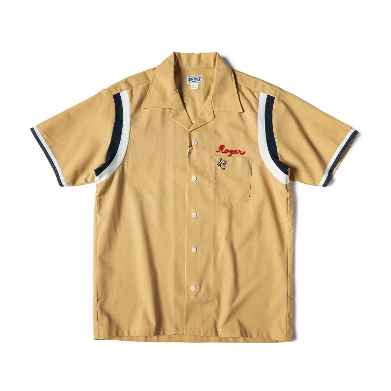 Embroidered Cuban-Collar Shirt V0997