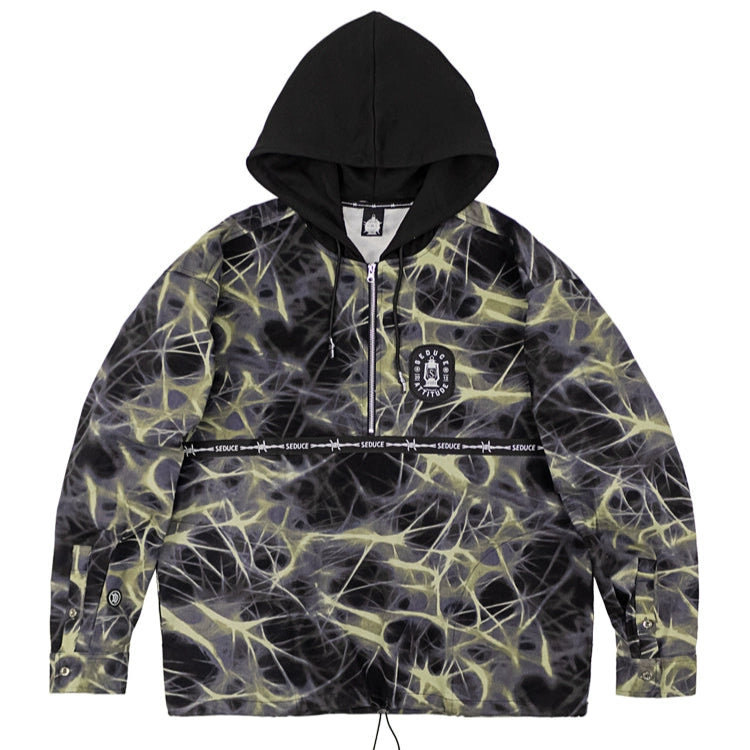 Vintage Hooded Pullover Jacket V0808