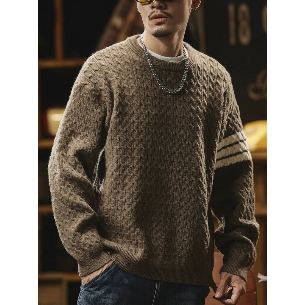 Heritage Cable-Knit Heavyweight Sweater V1072