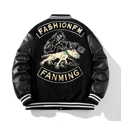 Embroidered Baseball Jacket V0840