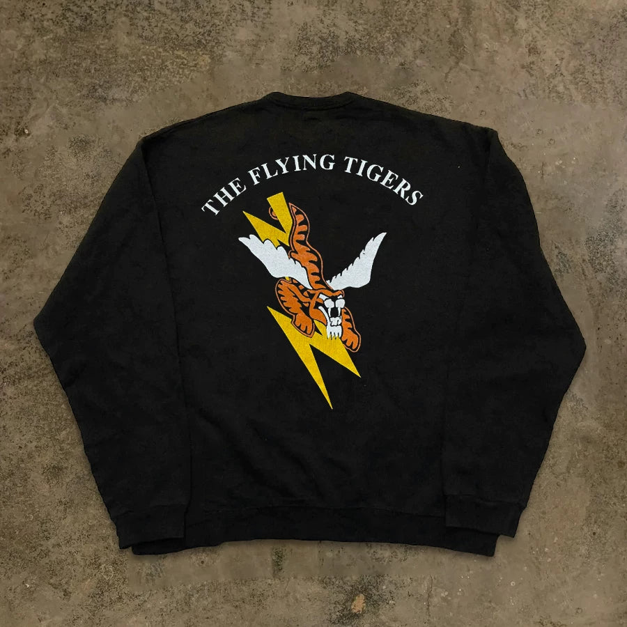 Lightning Tiger Crew Sweatshirt V1059