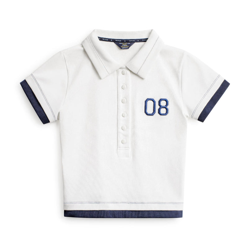 Colorblock Polo Tee V0659