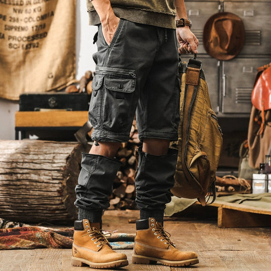 Retro Tactical Drawstring Pants V0710